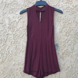 Burgundy Romper